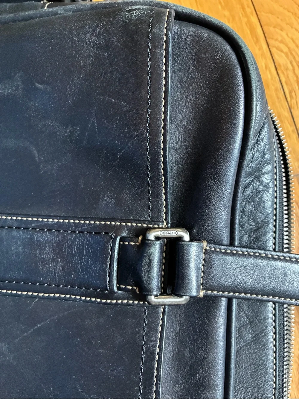 Coach Black Leather Men's Briefcase Messenger Bag - Classic Professional Y2K - Picture 3 of 6